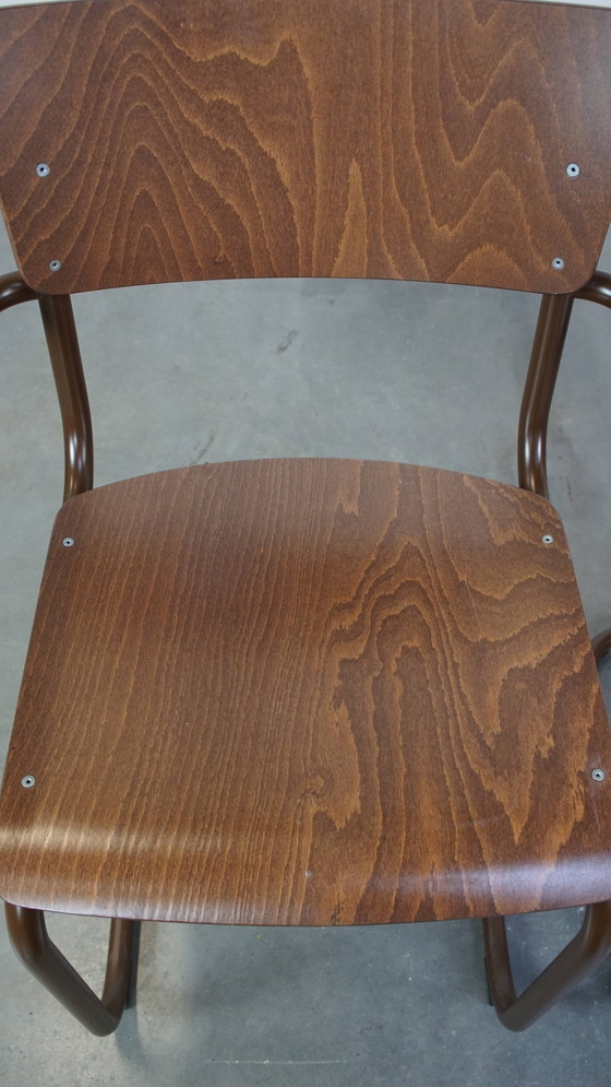 Image 1 of 2 X Thonet Model S43 Dining Room/ Side Chair With Armrests