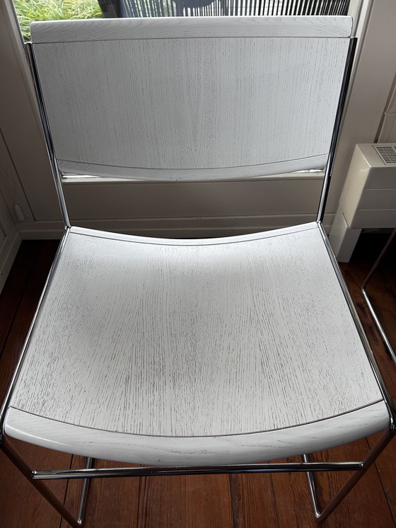 Image 1 of 6 Arco Design Chairs Beech With Chrome