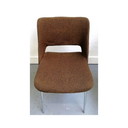 Coppia di sedie vintage in tessuto marrone di Arne Jacobsen, 1950