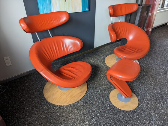 Image 1 of 2x Stokke Peel Varier armchair with footstool