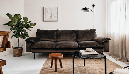 Hk Living Retro Sofa 4-Seater