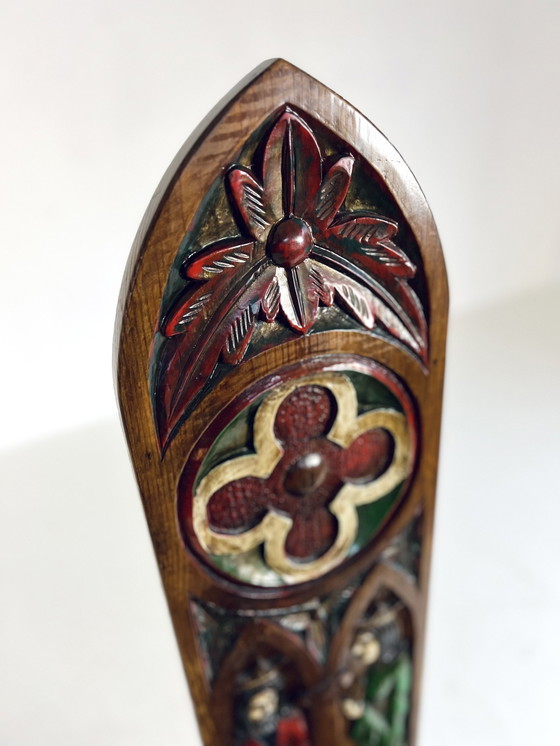 Image 1 of Sedia mudéjar con intaglio in legno