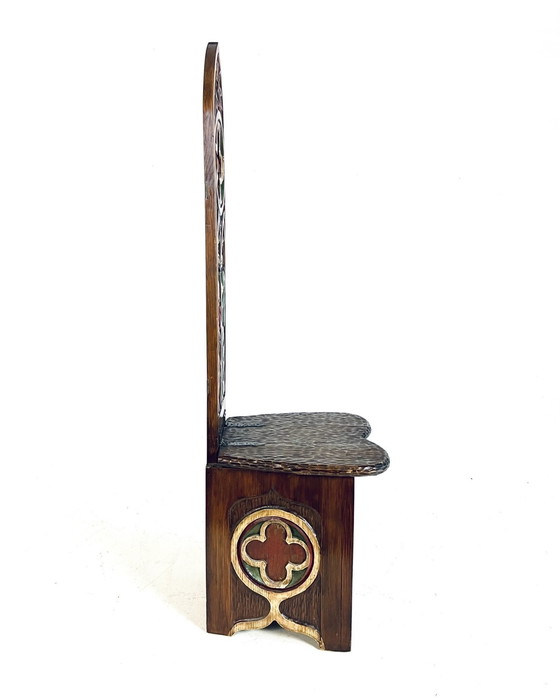 Image 1 of Sedia mudéjar con intaglio in legno