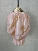Grattacielo art déco - opalino rosa e ottone