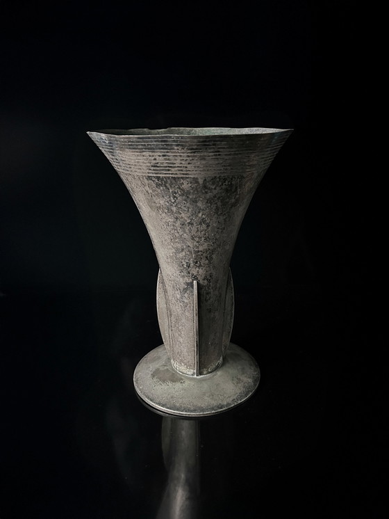 Image 1 of Large silver-plated amphora vase - Wmf 1925 With original patina