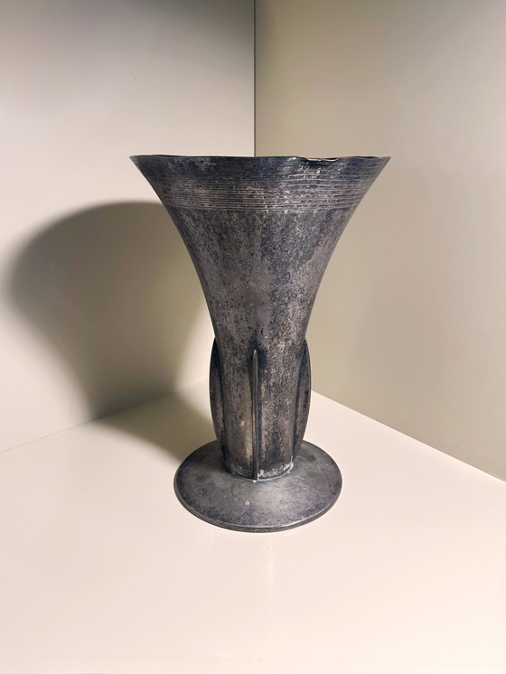 Image 1 of Large silver-plated amphora vase - Wmf 1925 With original patina
