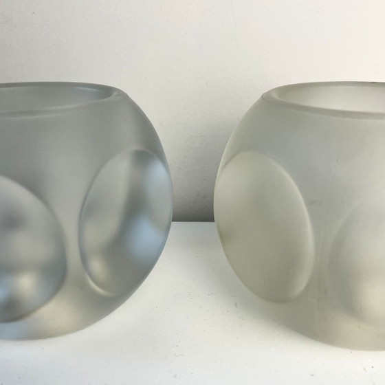 Image 1 of Peill & Putzler Cube Lamps, Frosted Glass - 2 Pieces