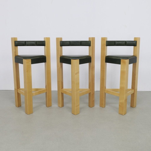 3X Barstool Postmodern Leather