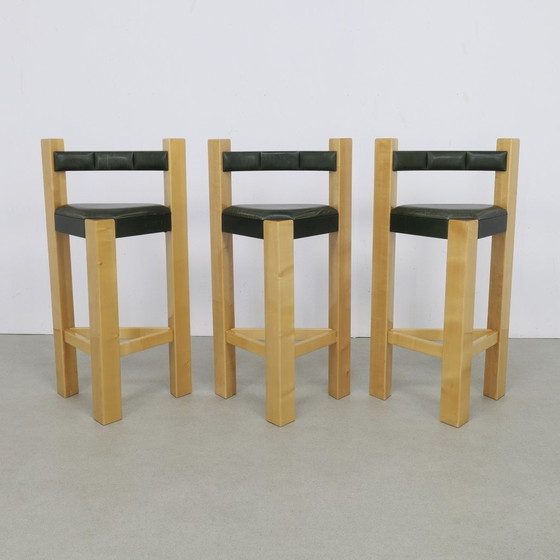 Image 1 of 3X Barstool Postmodern Leather