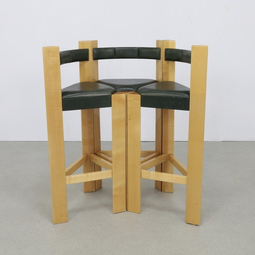 3X Barstool Postmodern Leather