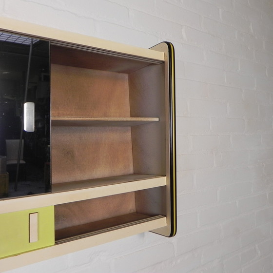 Image 1 of Wall Cabinet With Glass Sliding Doors, 1950s