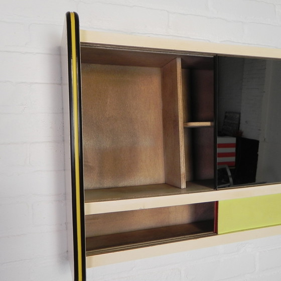 Image 1 of Wall Cabinet With Glass Sliding Doors, 1950s