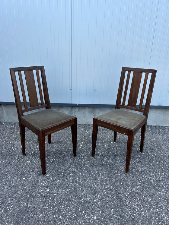 Image 1 of Pair Of Art Deco Chairs