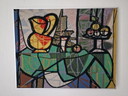 Arazzo/dipinto cubista d'epoca di Picasso