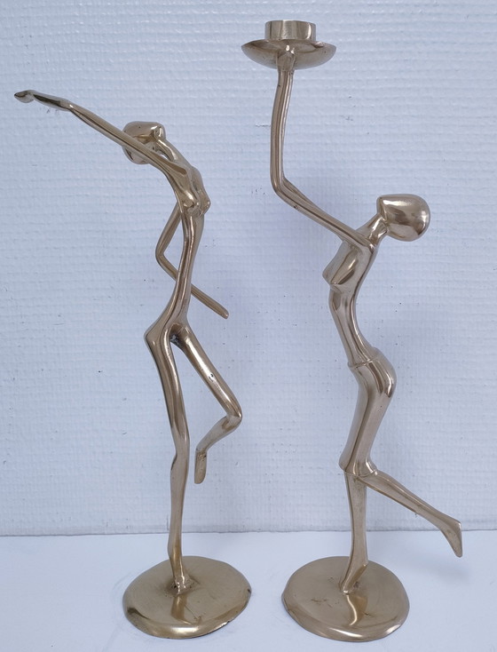 Image 1 of Bronze and Sculptural Bronze Candlestick