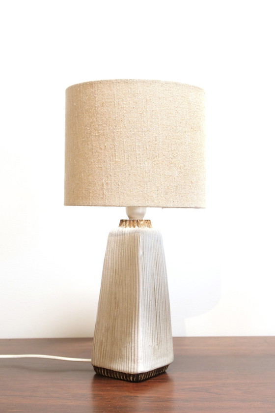 Image 1 of Scandinavian design textured table lamp by Stengods