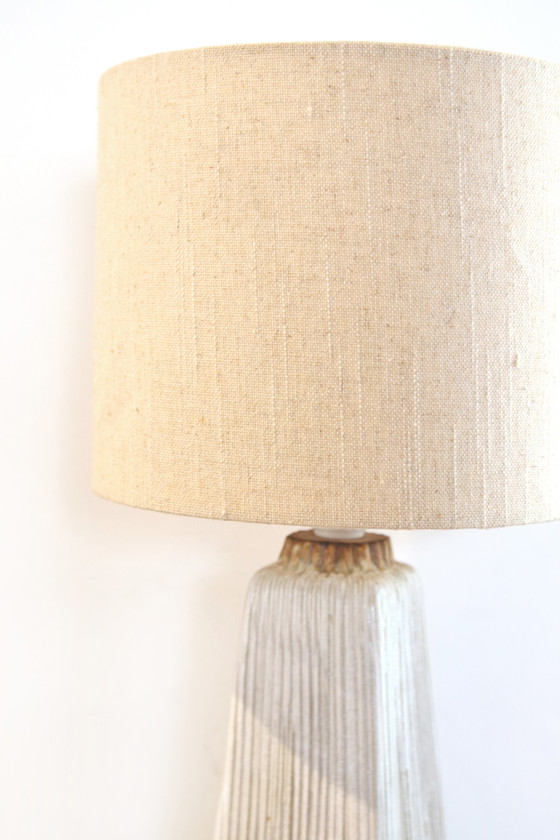 Image 1 of Scandinavian design textured table lamp by Stengods