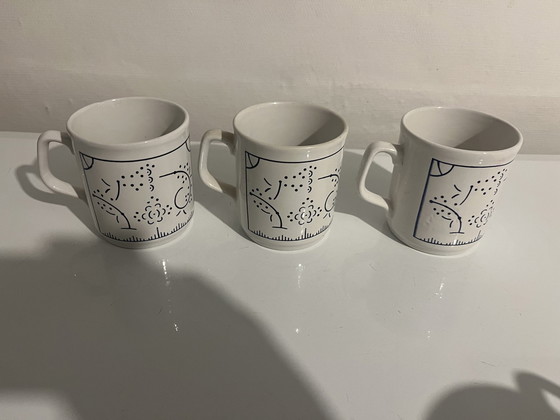 Image 1 of 6x Mugs Mugs Distri Boch Seca England Copenhagen pattern