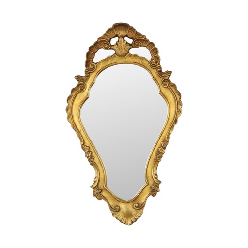 Mid - Century Crested Mirror