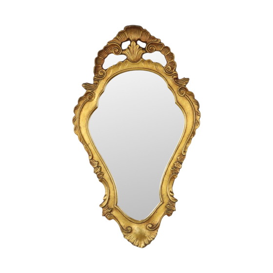 Image 1 of Mid - Century Crested Mirror