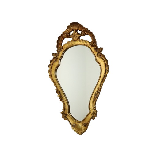 Mid - Century Crested Mirror