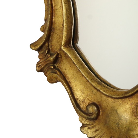 Image 1 of Mid - Century Crested Mirror