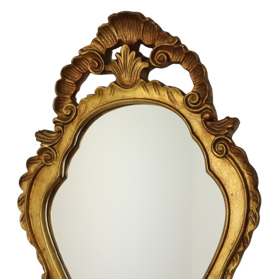 Image 1 of Mid - Century Crested Mirror