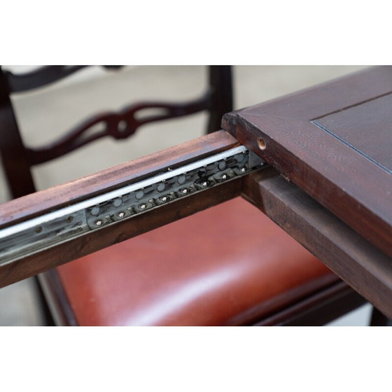 Image 1 of Vintage solid mahogany dining set, 1980