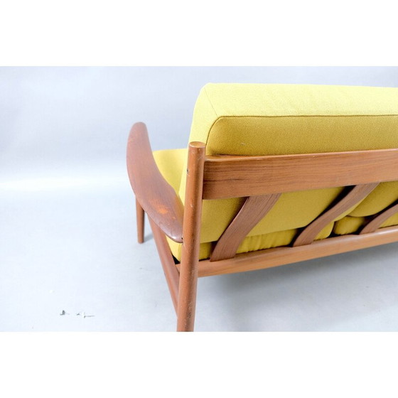 Image 1 of Divano vintage in teak a 3 posti di Grete Jalk per Francia e Søn, Danimarca 1959
