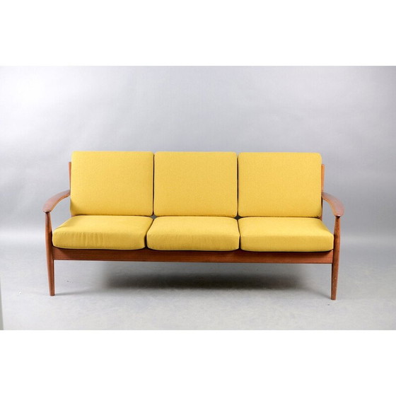 Image 1 of Divano vintage in teak a 3 posti di Grete Jalk per Francia e Søn, Danimarca 1959