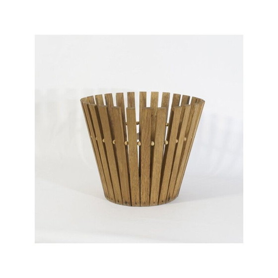 Image 1 of Scandinavian vintage wooden basket, 1960