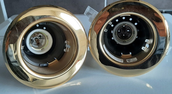 Image 1 of 2x HappyLight recessed spotlights gold 80's