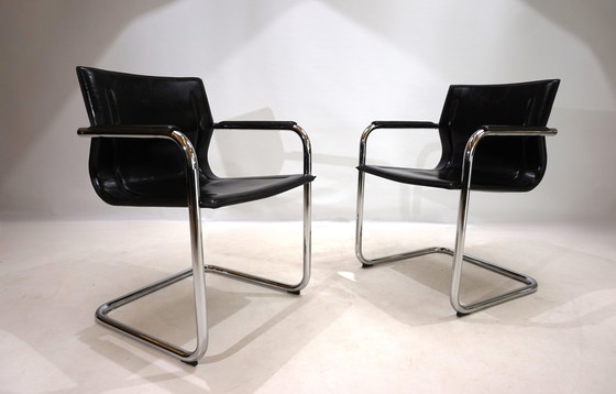 Image 1 of Set Of 2 Matteo Grassi Mg Dining Chairs By Mart Stam