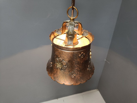 Image 1 of Brutalist Copper Pendant Light, 1970S 