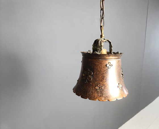 Image 1 of Brutalist Copper Pendant Light, 1970S 