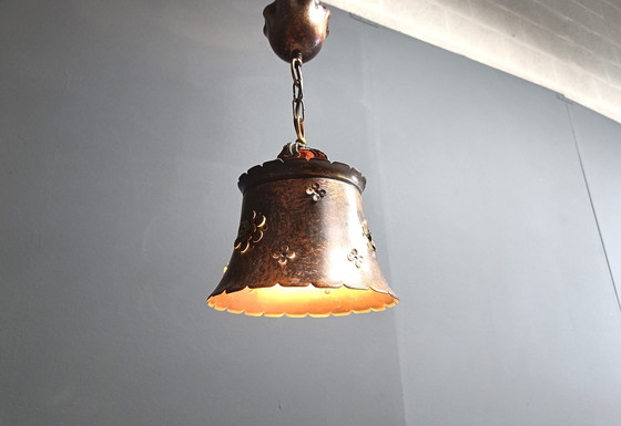 Image 1 of Brutalist Copper Pendant Light, 1970S 