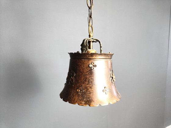 Image 1 of Brutalist Copper Pendant Light, 1970S 