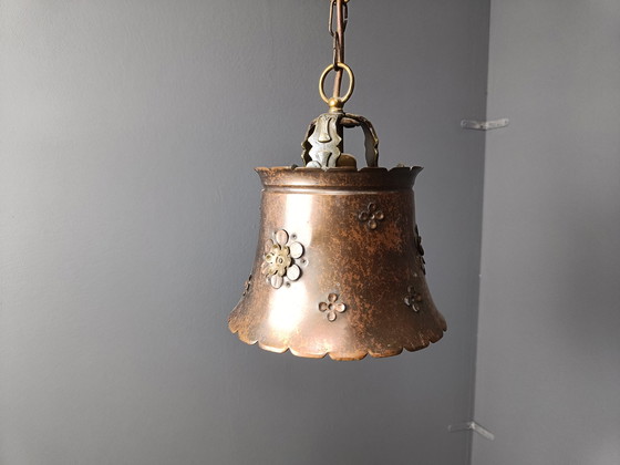 Image 1 of Brutalist Copper Pendant Light, 1970S 