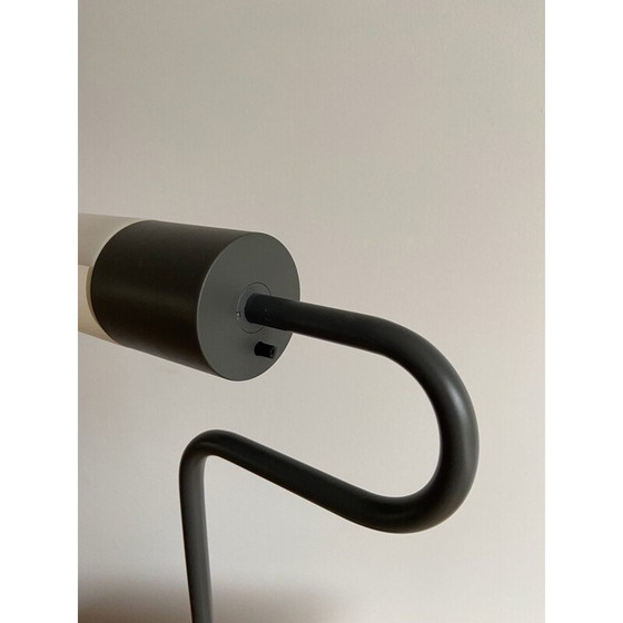 Image 1 of Vintage Royal Copenhagen Flamingo table lamp in metal painted in gray-brown by Jørgen Møller, Denmark 1980
