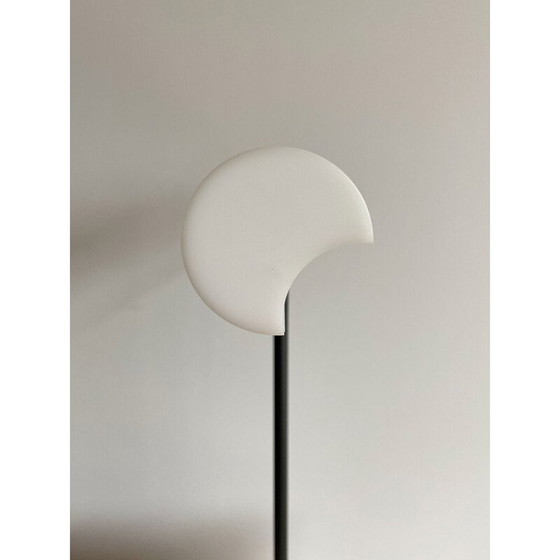 Image 1 of Vintage Royal Copenhagen Flamingo table lamp in metal painted in gray-brown by Jørgen Møller, Denmark 1980