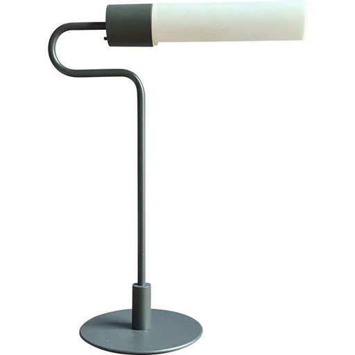 Vintage Royal Copenhagen Flamingo table lamp in metal painted in gray-brown by Jørgen Møller, Denmark 1980