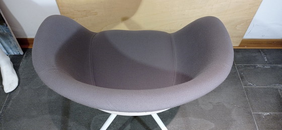 Image 1 of ARPER Duna 02 armchair on wheels in light grey Kvard Wool by Studio LAM