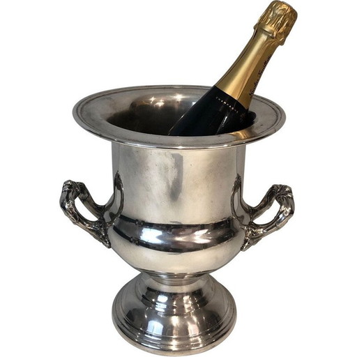 Vintage silver plated champagne bucket, France 1900