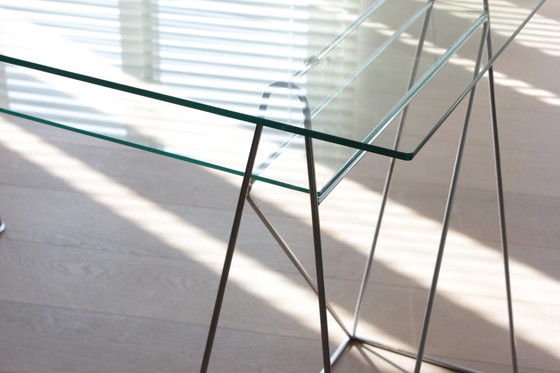 Image 1 of Postmodern French Glass Desk, 1980S