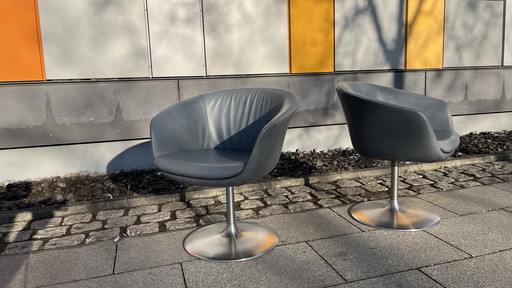 Walter Knoll Design Armchair Bob - Original with tulip base - Set of 2