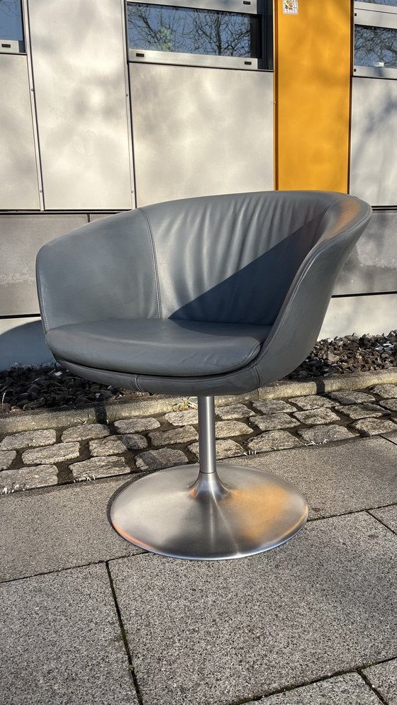 Image 1 of Silla de diseño Walter Knoll Bob - Original con base de tulipán - Juego de 2