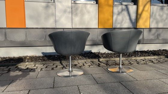 Image 1 of Silla de diseño Walter Knoll Bob - Original con base de tulipán - Juego de 2