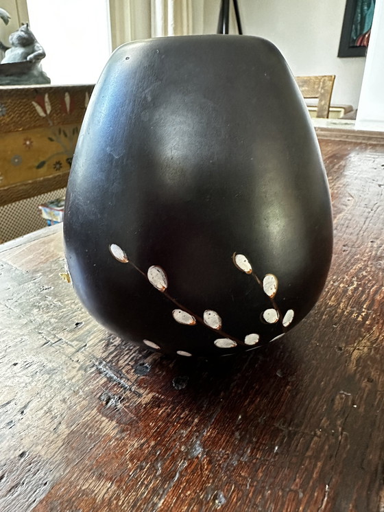 Image 1 of Flora Gouda Spring Black Vase With Kittens