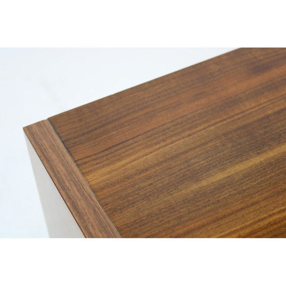 Image 1 of Pair of vintage bedside tables in walnut finish, Italy 1950