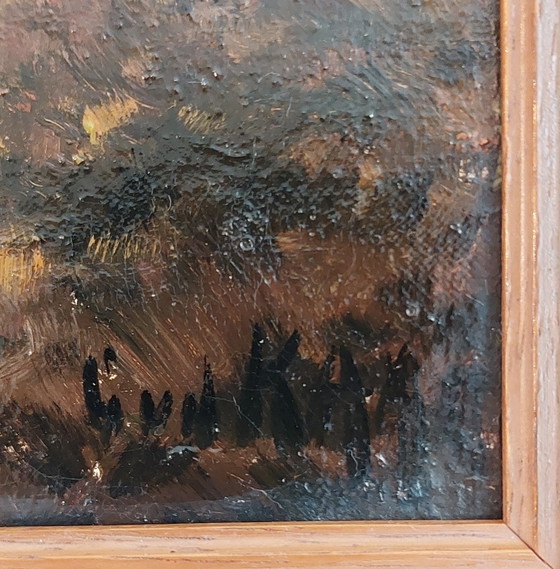 Image 1 of Dutch Heathland Landscape  - Oil On Canvas